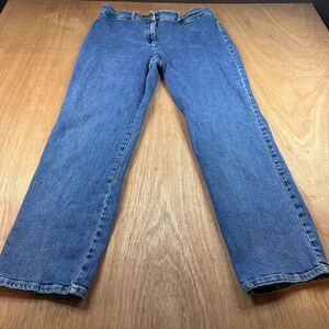 Lauren Jeans Co Ralph Lauren Womens Sz 16 Straight Leg Jeans Blue Denim Mid Rise